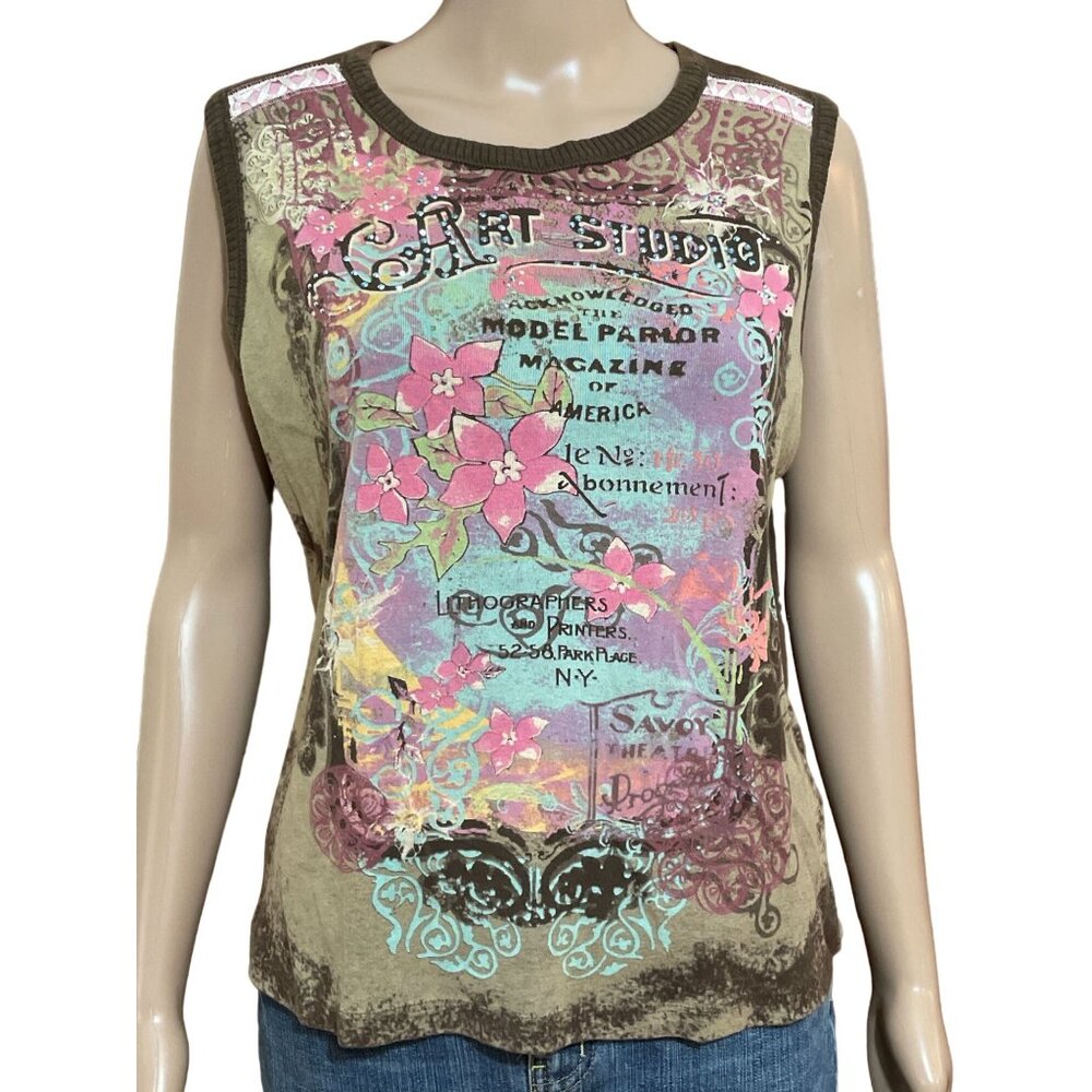 Vanilla Sugar Multicolor Graphic Tank Top